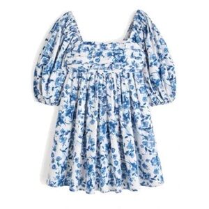 Abercrombie & Fitch Women's Emerson Poplin Puff Sleeve Mini Dress